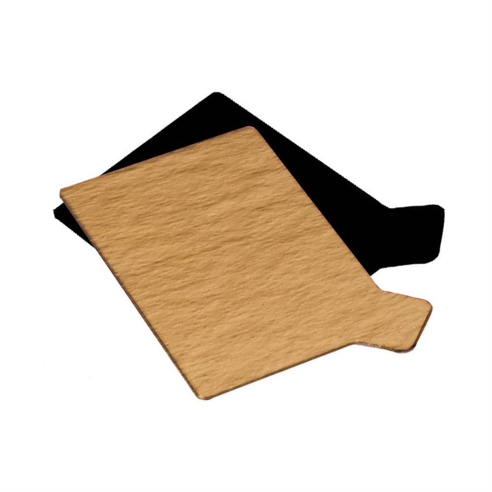 147.23-CARTONE PASTICCERIA DOPPIA FACCIA  950 G/M2 5,5x9.5 CM ORO NERO CARTONE (250 u.)