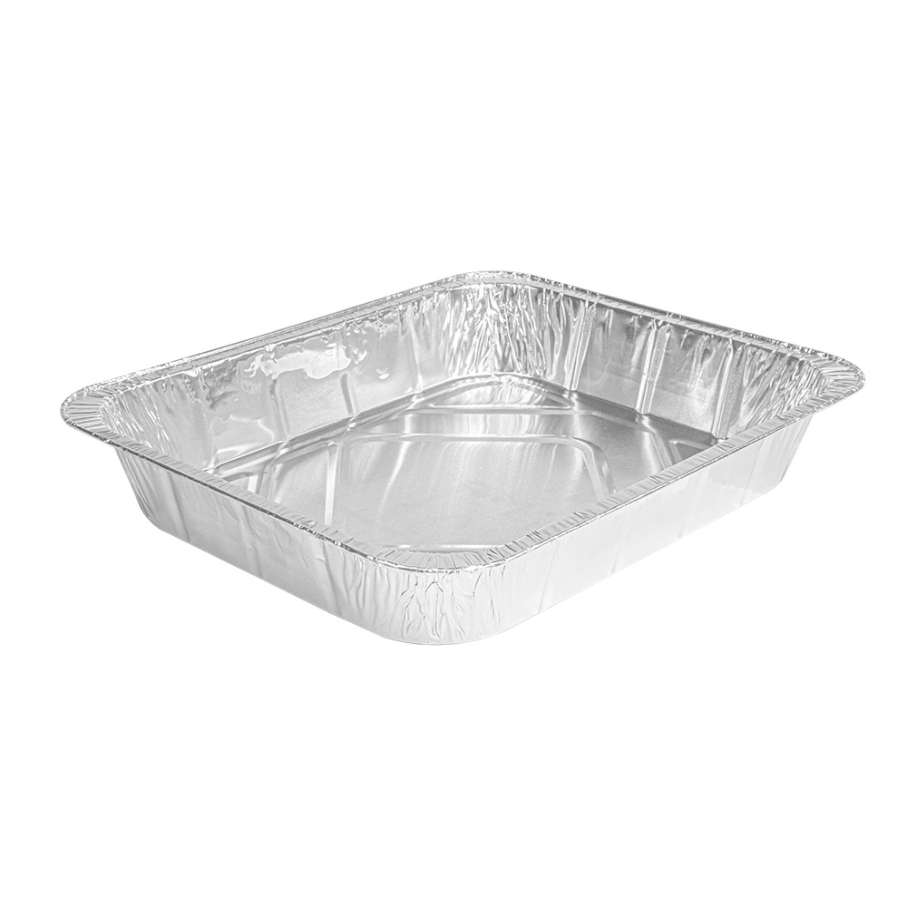 135.51-CONTENITORE RETTANGOLARE  2625 ML 32,2x26,2x4 CM ALLUMINIO (50 u.)