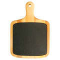 220.61-VASSOIO PRESENTAZIONE RETTANGOLARE 'WOOD'  33x23x1,5 CM NATURALE ARDESIA+LEGNO