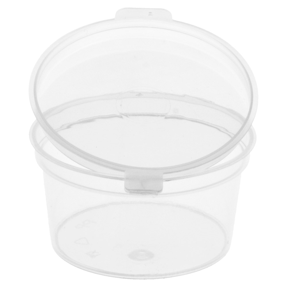212.18-TERRINA PICCOLA CON COPERCHIO  30 ML Ø5/4x2.7 CM TRASPARENTE PP (50 u.)