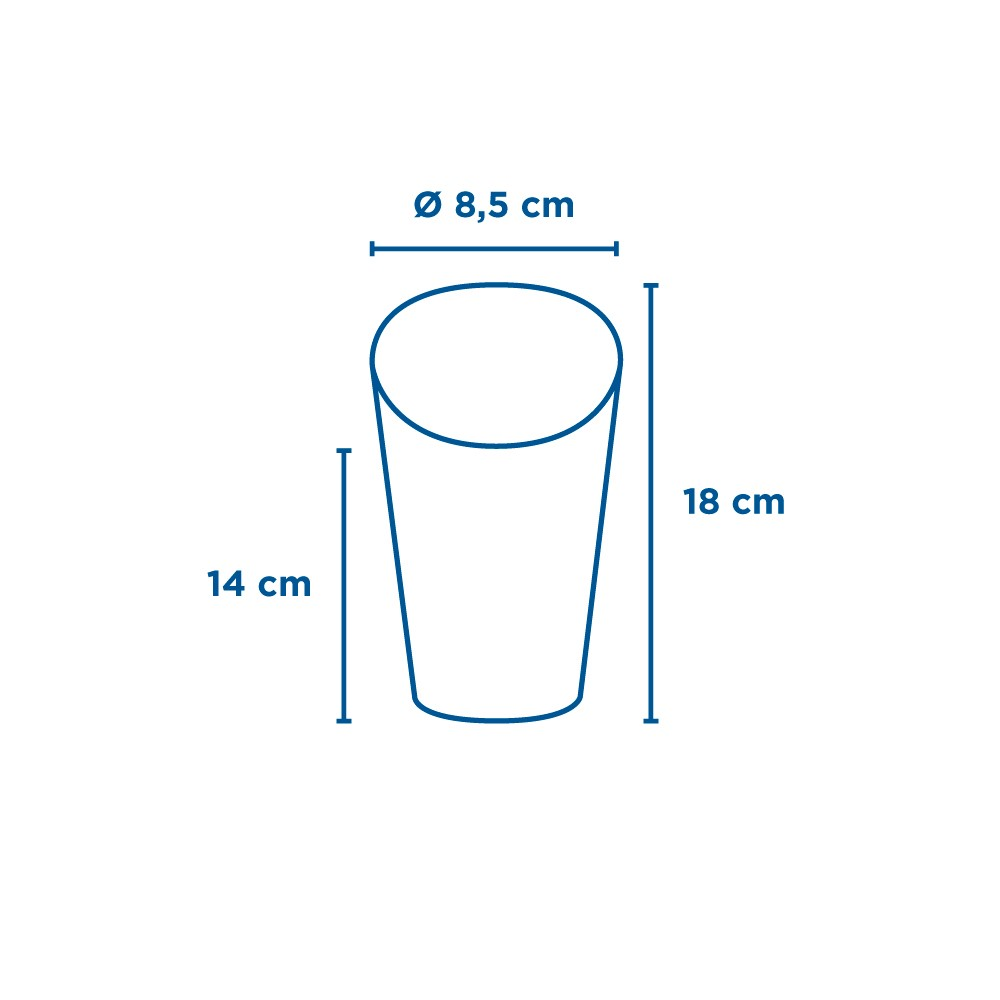 229.60-BICCHIERE PER FRITTI APERTO PAROLE 22 OZ - 660 ML 250 + 18PE G/M2 Ø8,5x18 CM BIANCO CARTONE (50 u.)