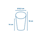 229.60-BICCHIERE PER FRITTI APERTO PAROLE 22 OZ - 660 ML 250 + 18PE G/M2 Ø8,5x18 CM BIANCO CARTONE (50 u.)