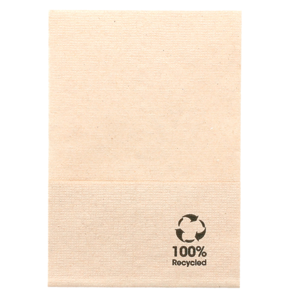 101.75-TOVAGLIOLI MINI SERVIS ECOLABEL 1 VELO 'FEEL GREEN'  23 G/M2 17x17 CM NATURALE TISSUE RICICLATO (200 u.)