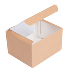 256.14-SCATOLE PER PASTICCERIA CON FINESTRA 'THEPACK'  11x13x8 CM NATURALE CARTONE NANO-MICRO + OPP (50 u.)