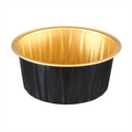 214.63-RECIPIENTI PASTICCERIA 125 ML Ø8,5x3,5 CM ORO NERO ALLUMINIO (100 u.)