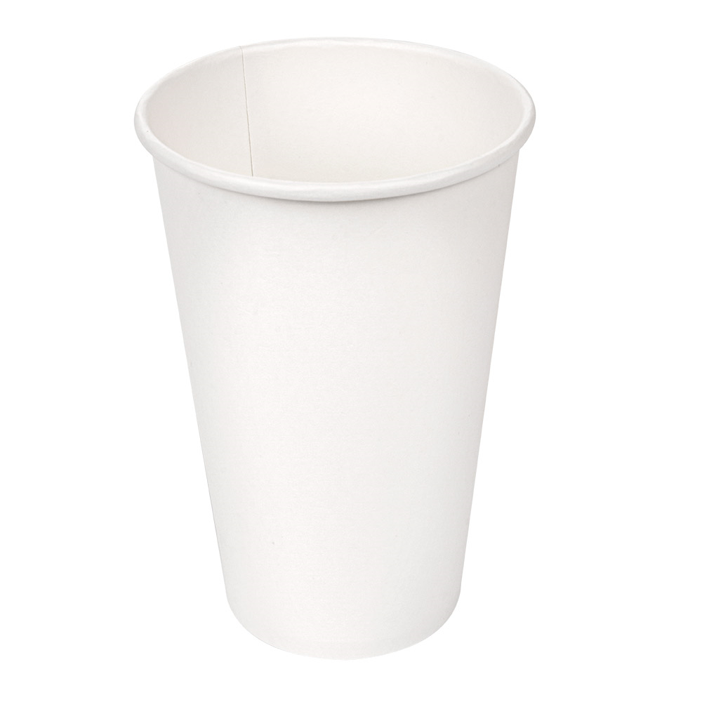228.98-BICCHIERI BEVANDE CALDE 1 PARETE  480 ML - 16 oz 300 + 18 PE G/M2 Ø9/6x13,2 CM BIANCO CARTONE (50 u.)