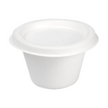 228.85-MINI TERRINE + COPERCHI 'BIONIC' 120 ML Ø7,4x5,1+0,7 CM BIANCO BAGASSA (50 u.)