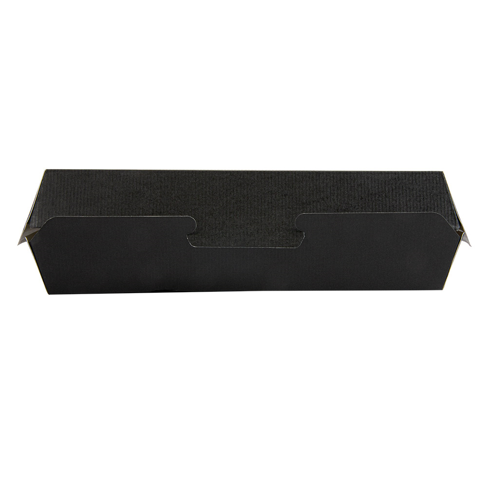 252.13-VASCHETTE "HOT DOG" 'THEPACK'  23,2x9x6,3 CM NERO CARTONE NANO-MICRO (50 u.)
