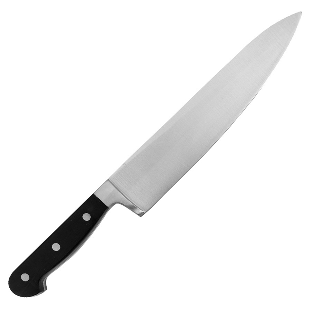 448.60-COLTELLO SABATIER, MANICO ABS   26 CM ARGENTO ACCIAIO INOX