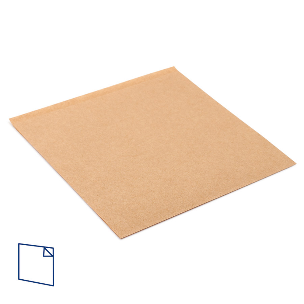 173.67-BUSTE APERTE 2 LATI  35 G/M2 + 10 LDPE 15x15,2 CM NATURALE KRAFT (100 u.)