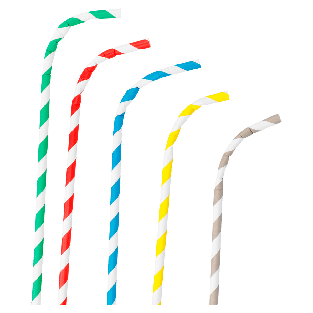 212.51-CANNUCCE PIEGHEVOLE A STRISCE 'PAPER'  Ø0,60x23 CM COLORI VARIE CARTA (250 u.)