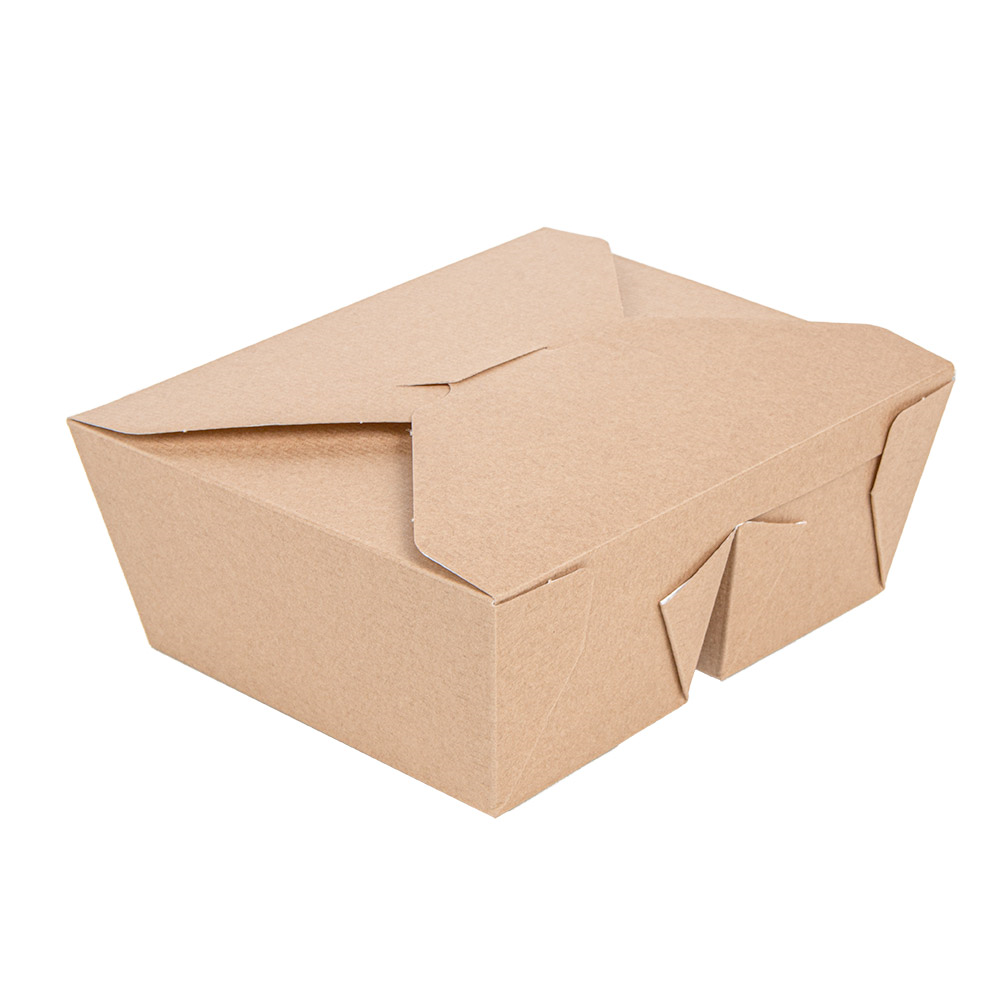 258.46-SCATOLE AMERICANE 2 SCOMPARTI 'THEPACK' 675 + 6 75 ML 15,2x12,1x6,5 CM NATURALE CARTONE NANO-MICRO + PP (50 u.)