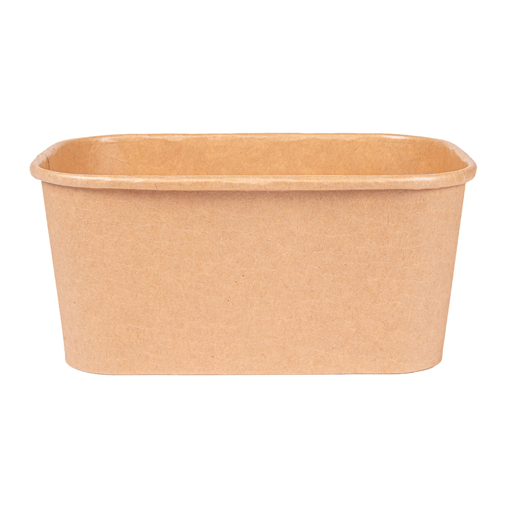 254.35-CONTENITORI RETTANGOLARI  1000 ML 320 + 26 PE G/M2 17,3x12,3x7,5 CM NATURALE KRAFT (50 u.)