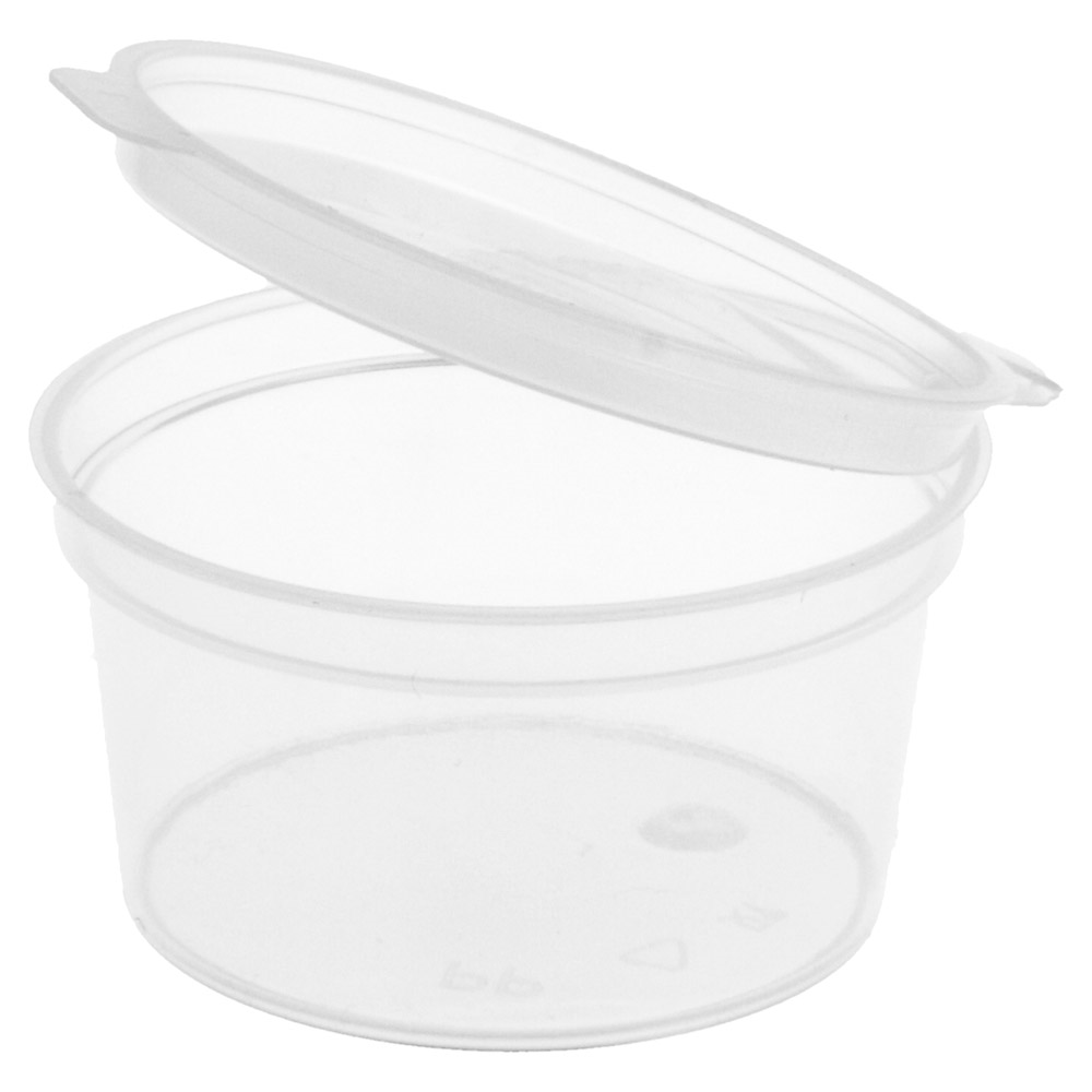 212.18-TERRINA PICCOLA CON COPERCHIO  30 ML Ø5/4x2.7 CM TRASPARENTE PP (50 u.)
