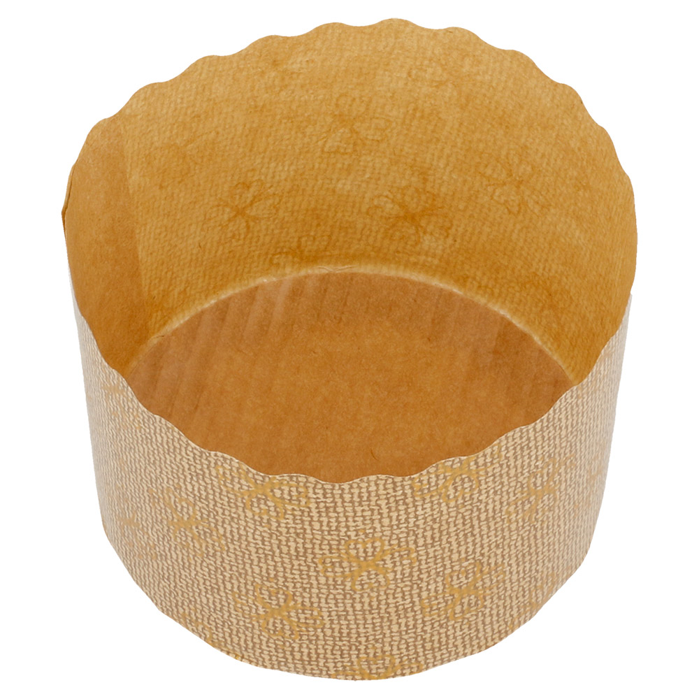186.87-FORME PER COTTURA PANETTONE  135 G/M2 Ø 7x5 CM MARRONE CELLULOSA (2000 u.)