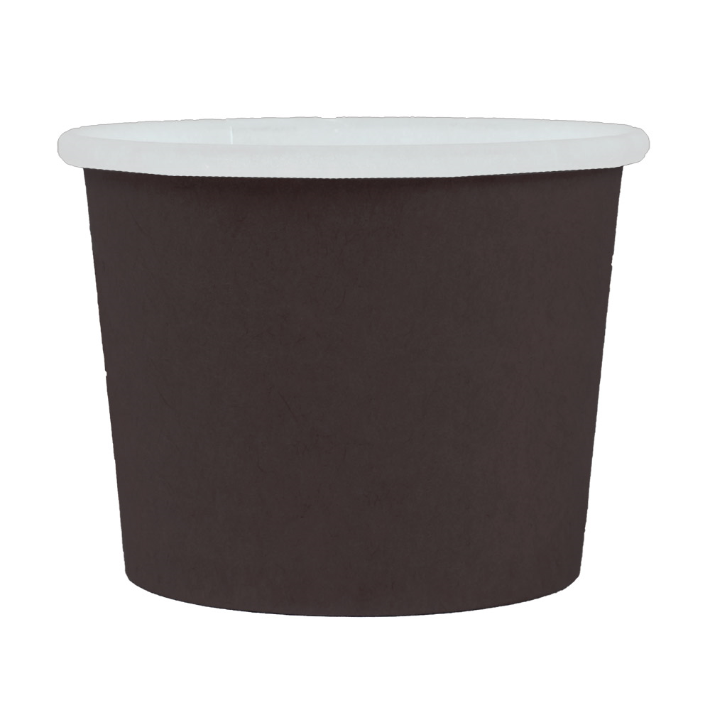 254.49-TERRINA PICCOLA 80 ML (2,6 oz) 210 + 18 PE G/M2 Ø6/4,75x4,8 CM NERO CARTONE (50 u.)