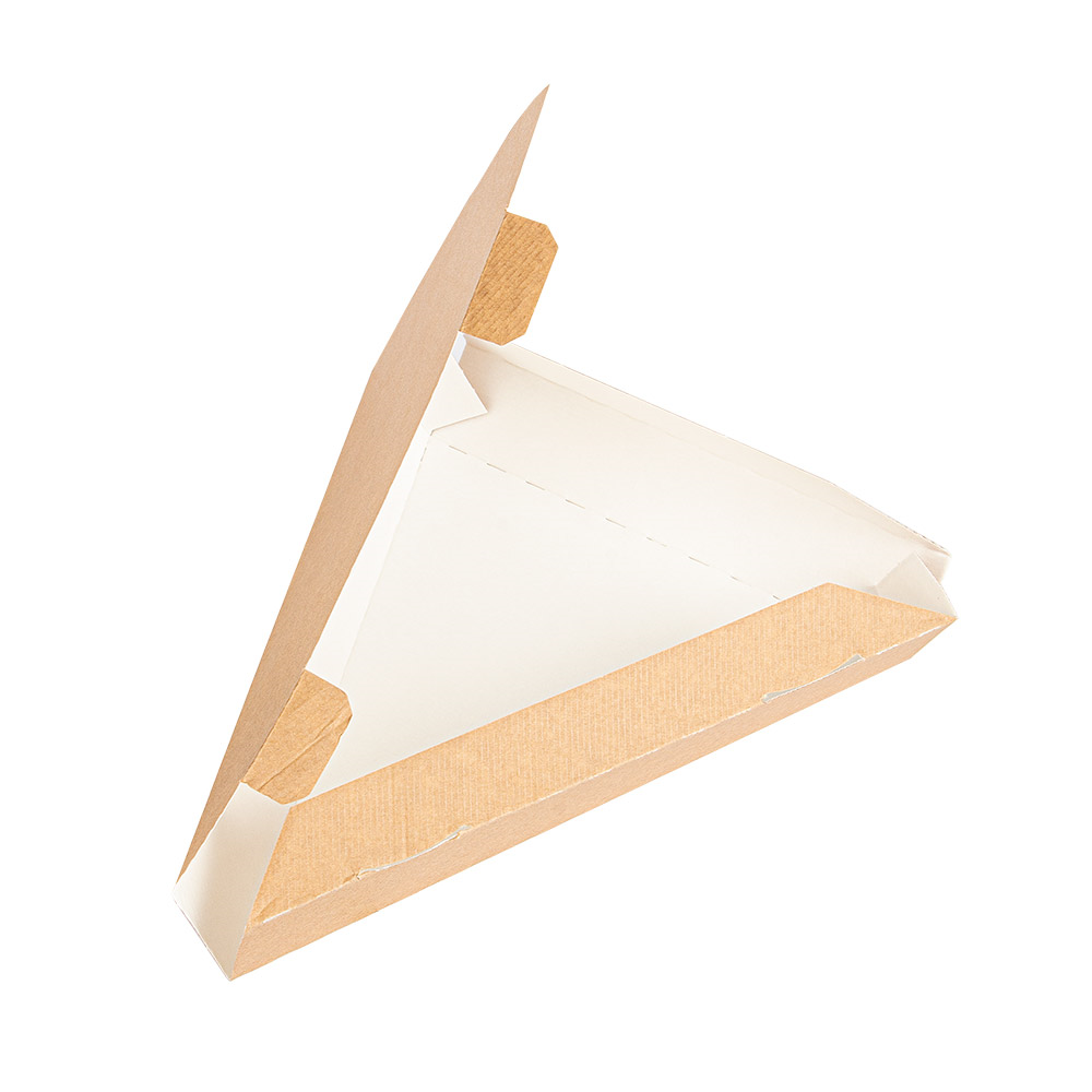 234.76-CONTENITORI TRIANGOLARE PIZZA 'THEPACK'  18x23x3 CM NATURALE CARTONE NANO-MICRO (100 u.)