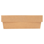 256.04-SCATOLINE+COPERCHI CON FINESTRA 'THEPACK' 750 ML 14x14x5 CM NATURALE CARTÓN NANO-MICRO + PP + OPP (25 u.)