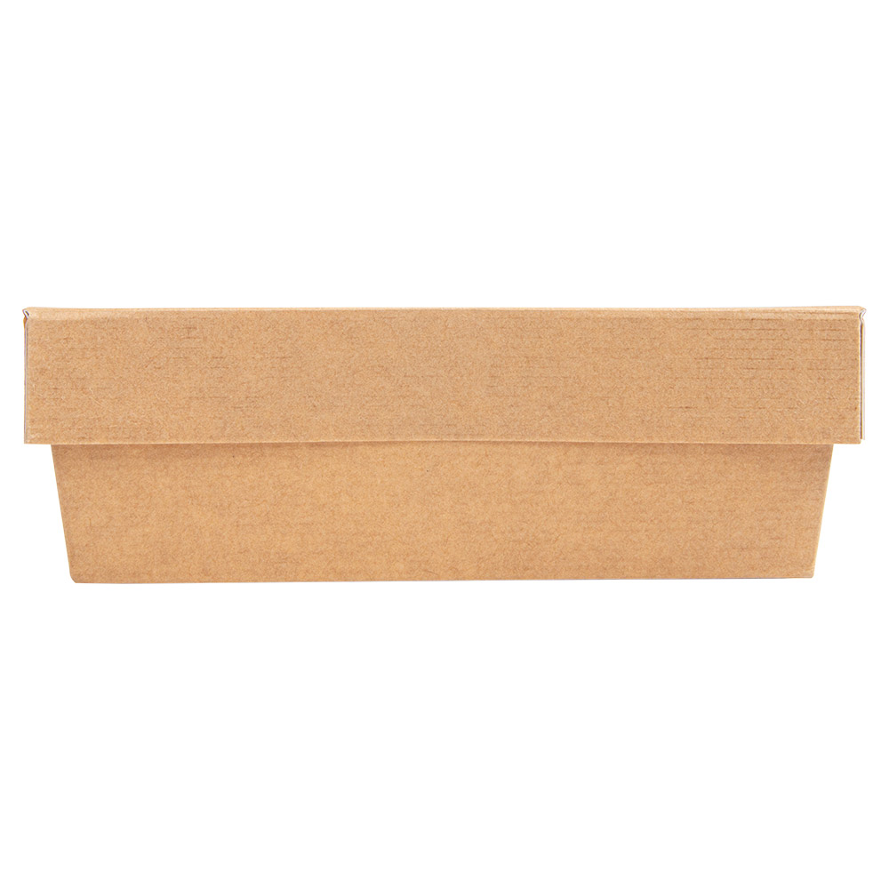 256.04-SCATOLINE+COPERCHI CON FINESTRA 'THEPACK' 750 ML 14x14x5 CM NATURALE CARTÓN NANO-MICRO + PP + OPP (25 u.)