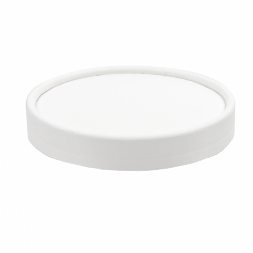 233.29-COPERCHIO TERRINA GELATI 150 ML 280 + 18 PE G/M2 Ø8,5 CM BIANCO CARTONE (50 u.)