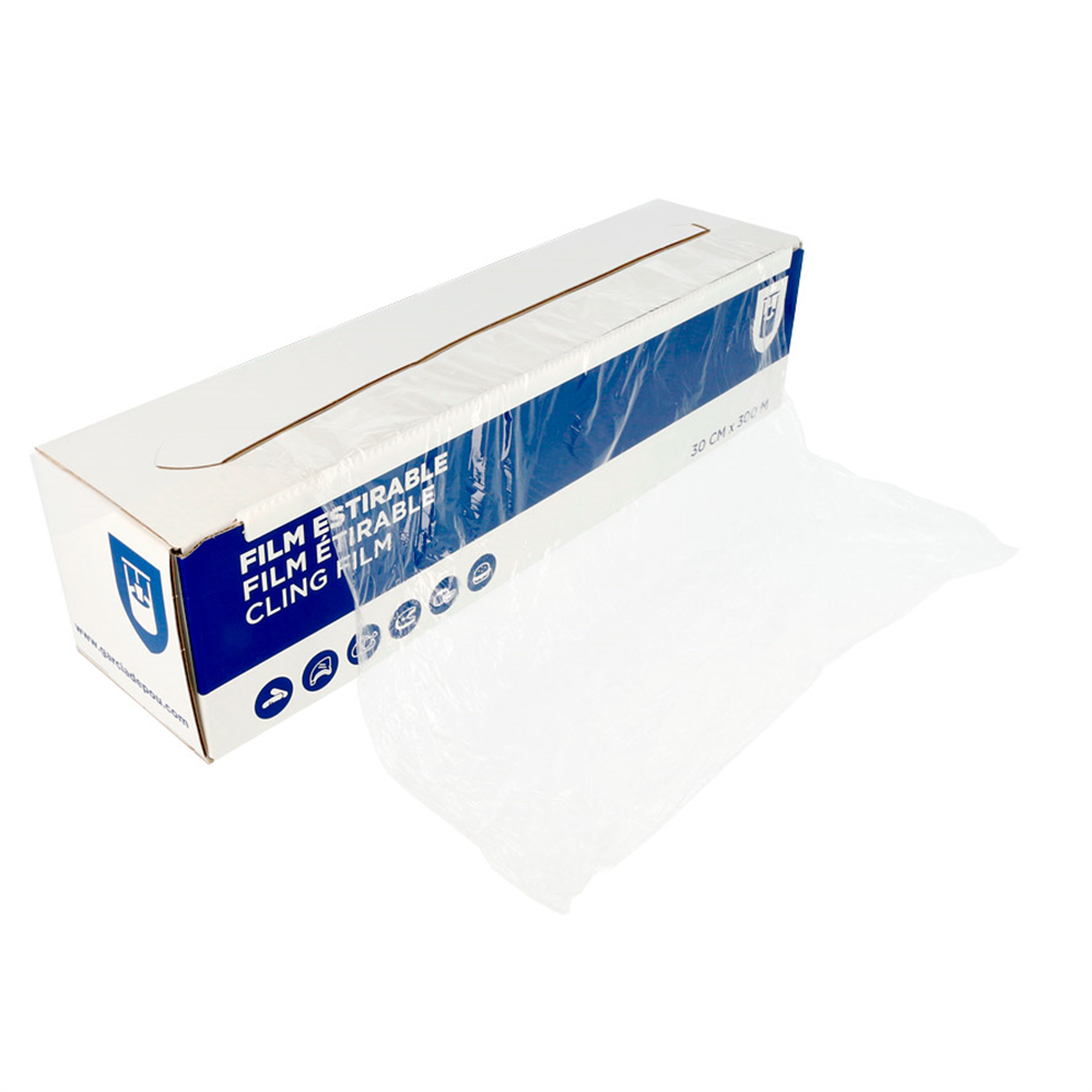 134.74-PELLICOLA CON DISPENSER  0,30x300 M TRASPARENTE PVC