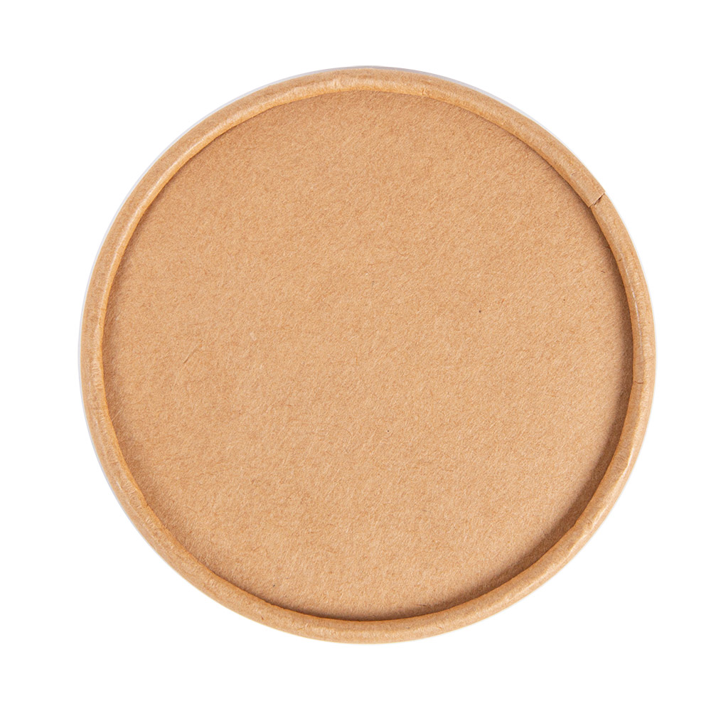 233.34-COPERCHIO TERRINA GELATI 240 ML 280 + 18 PE G/M2 Ø9,4 CM MARRONE CARTONE (50 u.)