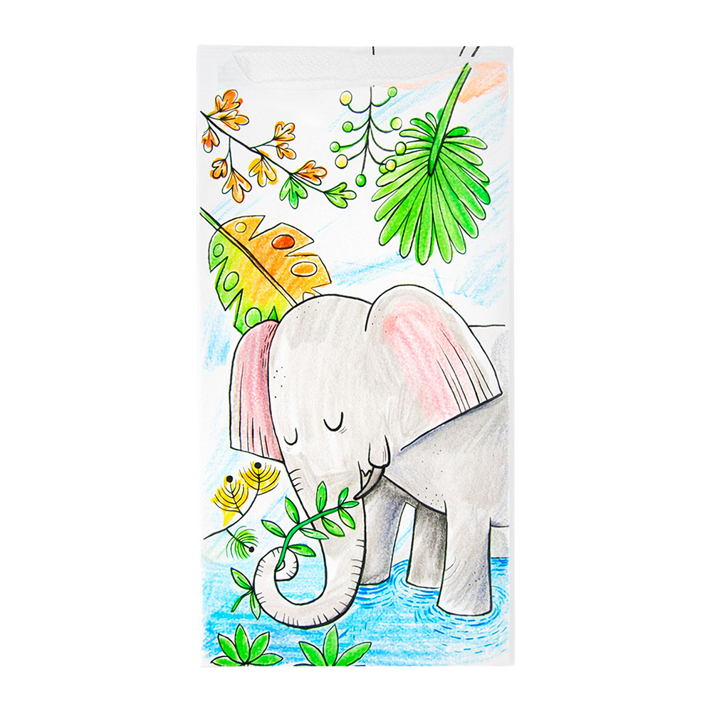 281.64-BUSTE PORTAPOSATE + TOVAGLIOLO COLOUR ME 'JUST IN TIME OPEN' COLOUR ME 90 + 10PE G/M2 11,2x22,5 CM BIANCO CELLULOSA (100 u.)