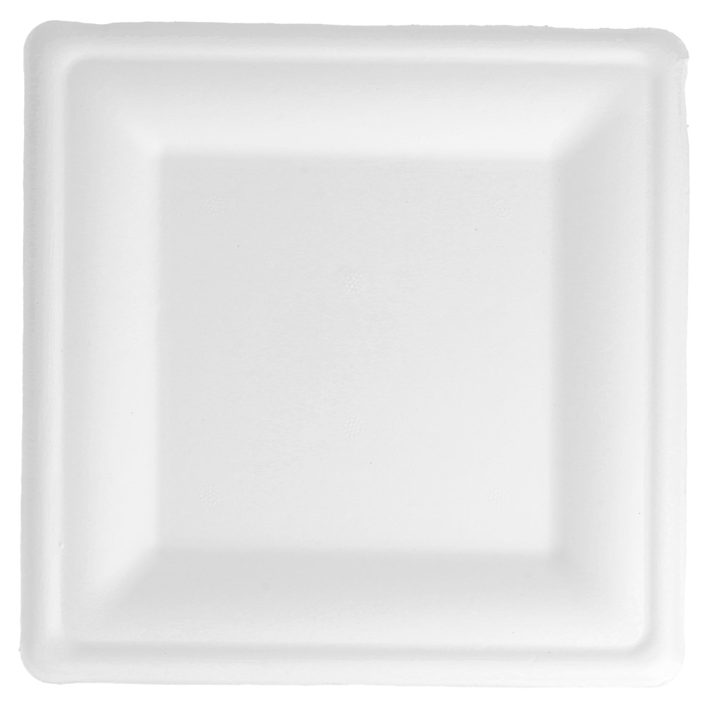 215.92-PIATTI QUADRATI 'BIONIC'  20x20x1,5 CM BIANCO BAGASSA (50 u.)
