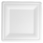 215.92-PIATTI QUADRATI 'BIONIC'  20x20x1,5 CM BIANCO BAGASSA (50 u.)