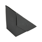 256.36-SCATOLE PANINO DOPPIO CON FINESTRA 'THEPACK'  12,4x12,4x7,5 CM NERO CARTONE NANO-MICRO + OPP (50 u.)