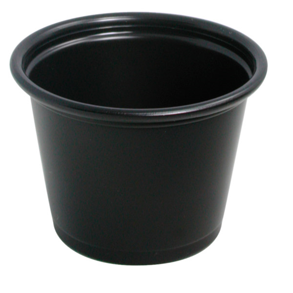 130.14-TERRINA PICCOLA  30 ML Ø4,5x3,3 CM NERO PP (250 u.)