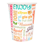 229.09-BICCHIERI BEVANDE CALDE 1 PARETE PAROLE 270 ML - 9 oz 265 + 18 PE G/M2 Ø7,8/5,2x9,5 CM BIANCO CARTONE (100 u.)