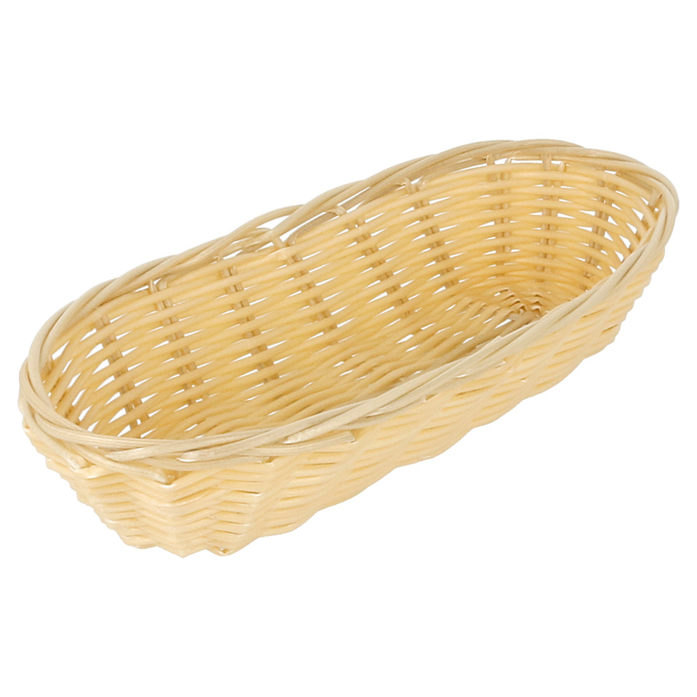 206.58-CESTINI SIMILE VIMINI ALLUNGATE   23x9x5 CM NATURALE PP (12 u.)
