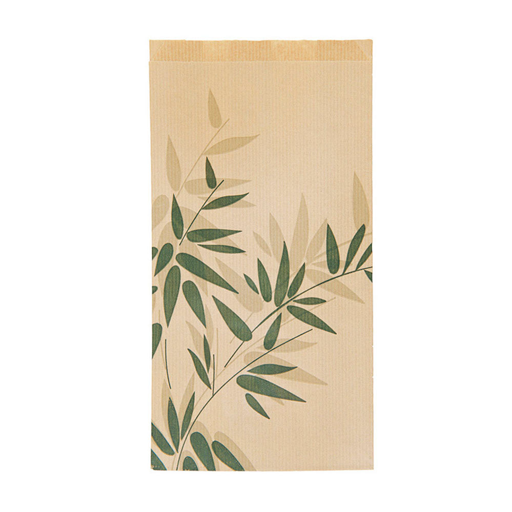 355.12-SACCHETTI CROISSANT 'FEEL GREEN'  32 G/M2 19+8x26 CM NATURALE KRAFT (500 u.)