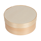 280.46-MINI SCATOLE CILINDRICHE COPERCHIO E CAPSULA 'WOOD' 365 ML Ø 10,4x4,2 CM NATURALE LEGNO (10 u.)