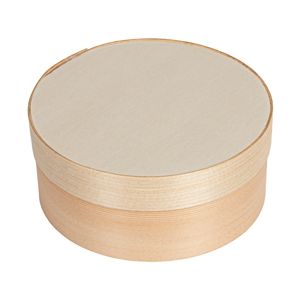 280.46-MINI SCATOLE CILINDRICHE COPERCHIO E CAPSULA 'WOOD' 365 ML Ø 10,4x4,2 CM NATURALE LEGNO (10 u.)