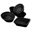 207.76-CESTI SIMILE VIMINI ROTONDI   Ø 20x8 CM NERO PP (12 u.)