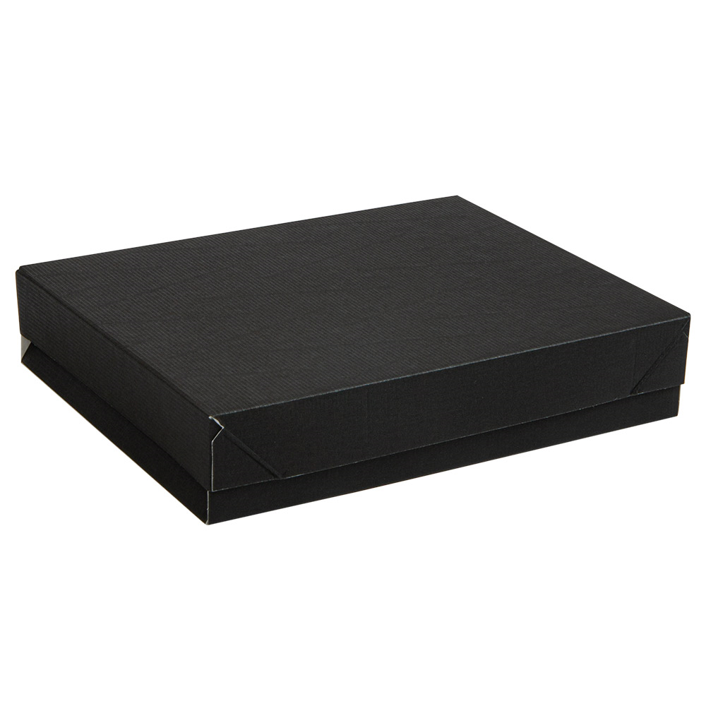 259.11-VASSOI + COPERCHIO THEPACK  23x17x4,5 CM NERO CARTONE NANO-MICRO (50 u.)