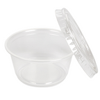 215.07-50 COPPETTE PICCOLE + 50 COPERCHI 60 ML Ø6,2x3,2 CM TRASPARENTE PP