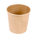254.40-TERRINA PICCOLA 105 ML (3,5 oz) 210 + 18 PE G/M2 Ø6/4,5x5,8 CM MARRONE CARTONE (50 u.)