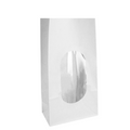 280.77-SACCHETTI SOS CON FINESTRA  1000 GR 60 G/M2 + 3µ OPP 13+8x17 CM BIANCO KRAFT (50 u.)