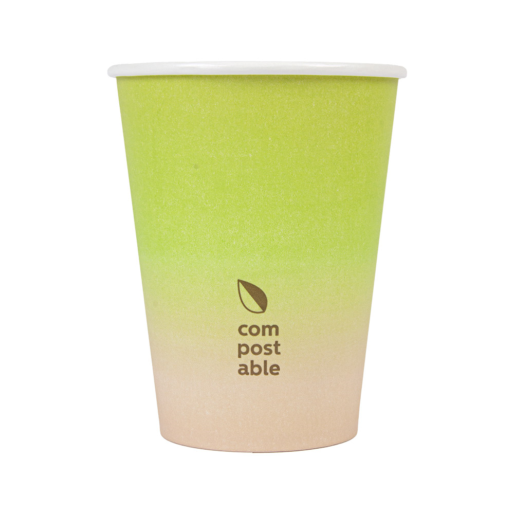 270.99-BICCHIERI PER BEVANDE FREDDE E CALDE 'COMPOSTABLE GRADIENT' 360 ML - 12 oz 300 G/M2 Ø9/6x11 CM BIANCO CARTONE (50 u.)