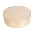 280.47-MINI SCATOLE CILINDRICHE, CON COPERCHIO E CAPSULA 'WOOD' 940 ML Ø 15,5x5 CM NATURALE LEGNO (10 u.)