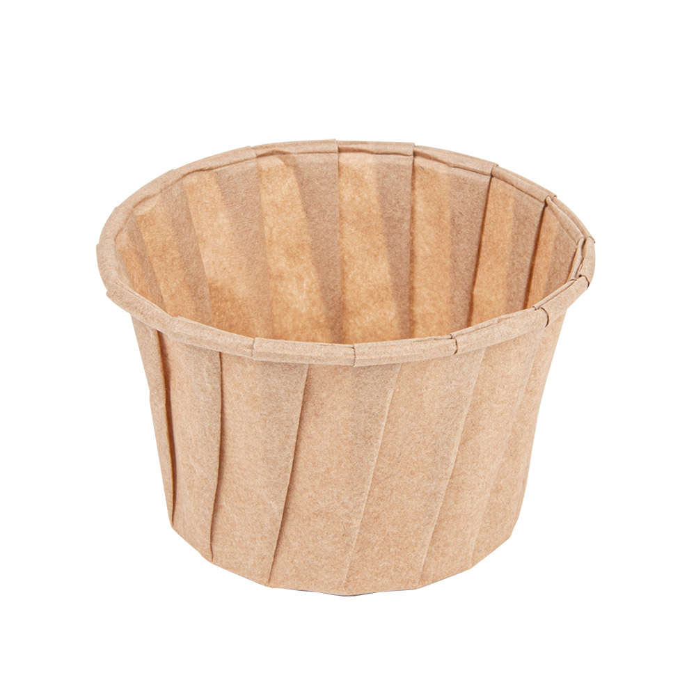 226.16-TERRINA CARTA PLISSETTATA PFAS FREE 100 ML (3,2 oz) 80 G/M2 Ø6,6/5x4,2 CM NATURALE PERGAMANA ANTIGRASSI (250 u.)