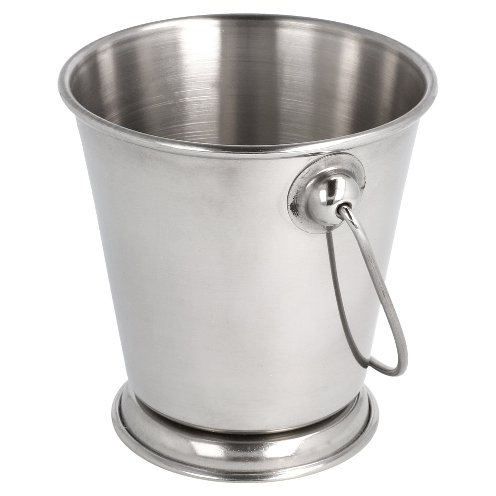 186.54-MINI SECCHIELLO GHIACCIO 'ARTINOX'  Ø 9x9 CM ARGENTO ACCIAIO INOX (12 u.)