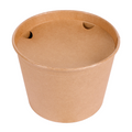 257.88-CONTENITORI PER POLLO + COPERCHIO  2550 ML 337 + 18PE G/M2 Ø 18,9/14,7x14,9 CM NATURALE KRAFT (50 u.)