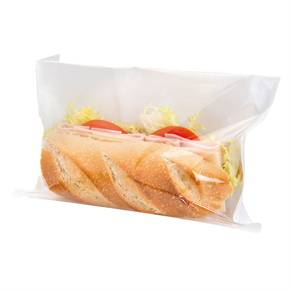 173.03-BUSTE CON FINESTRA DELI PACK 30 G/M2 + 13 PP 28x22/20 CM BIANCO KRAFT (500 u.)
