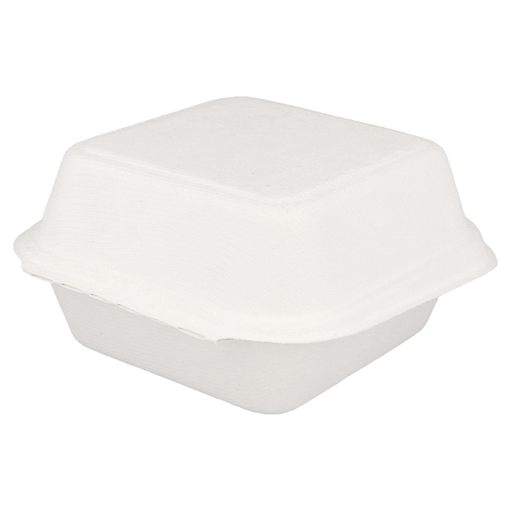 125.26-CONTENITORI HAMBURGER 'BIONIC' 450 ML 15,2x15x8,4 CM BIANCO BAGASSA (50 u.)