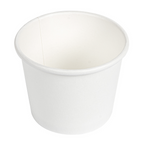 254.44-TERRINA PICCOLA 80 ML (2,6 oz) 210 + 18 PE G/M2 Ø6/4,75x4,8 CM BIANCO CARTONE (50 u.)