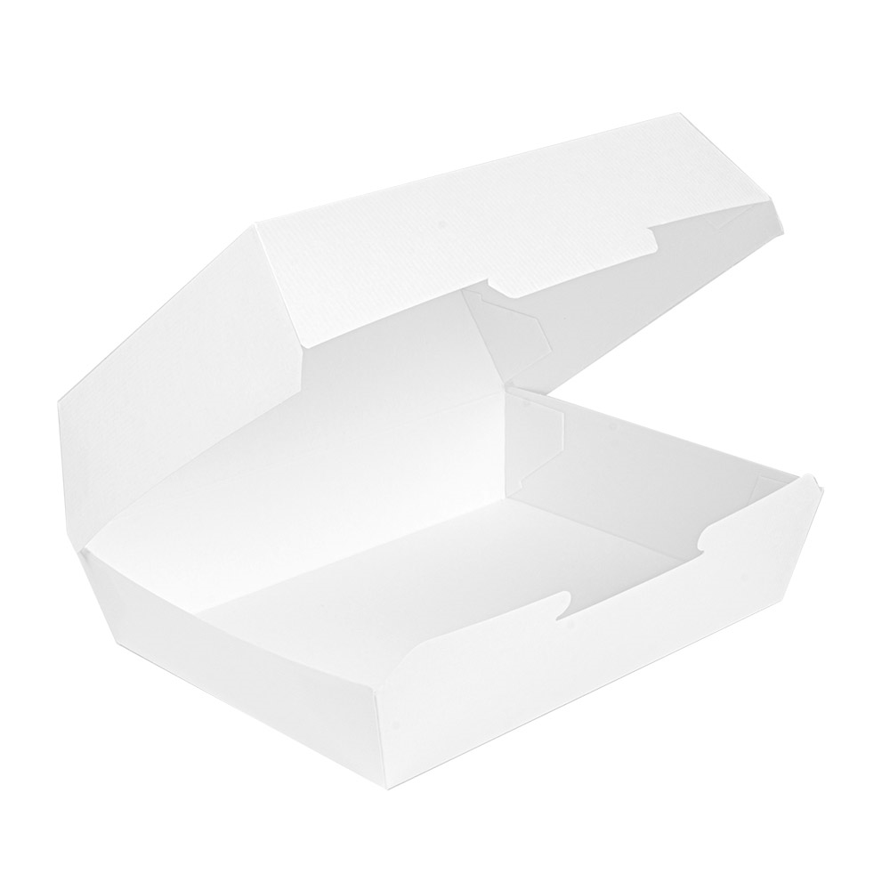 234.32-SCATOLE "LUNCH BOX B" 'THEPACK'  22,5x17x8,5 CM BIANCO CARTONE NANO-MICRO (50 u.)